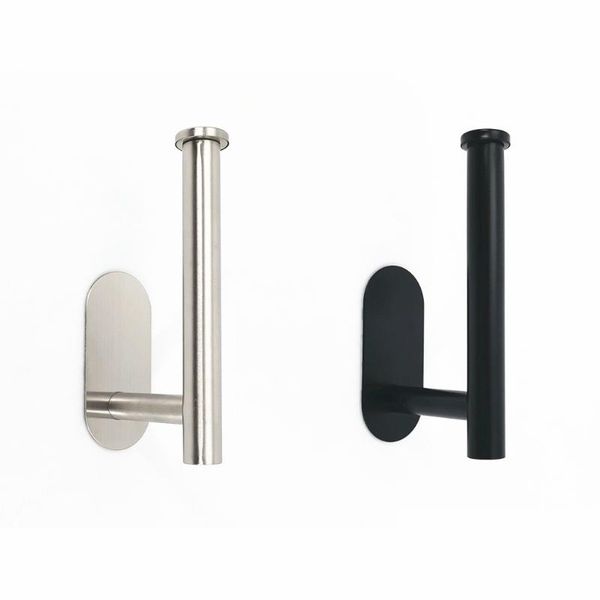 

toilet paper holders 304 stainless steel punching-black brushed holder kitchen towel hanging overhead core