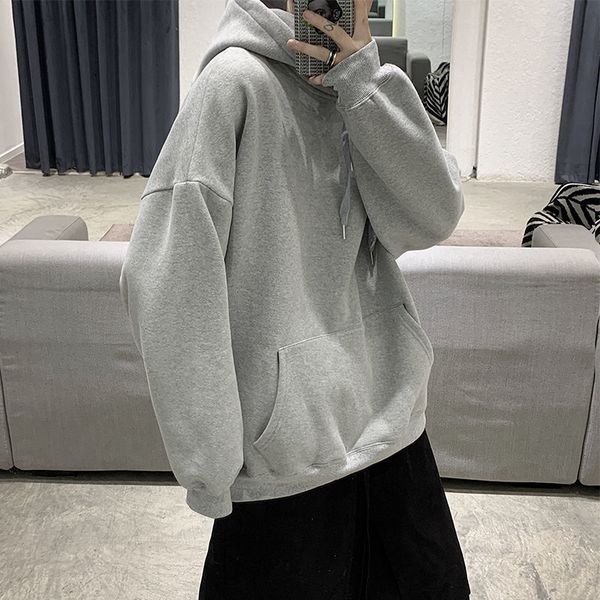 

men's hoodies & sweatshirts hooded hoodie, casual solid autumn fashion in men's sweaters, loose hip-hop jacket with a hood q115, Black