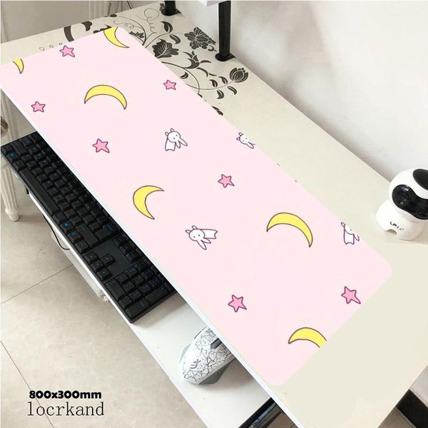 

mouse pads & wrist rests large anime pink mousepad gamer cute kawaii xl gaming pad rubber otaku locking edge big fashion lapnotebook des