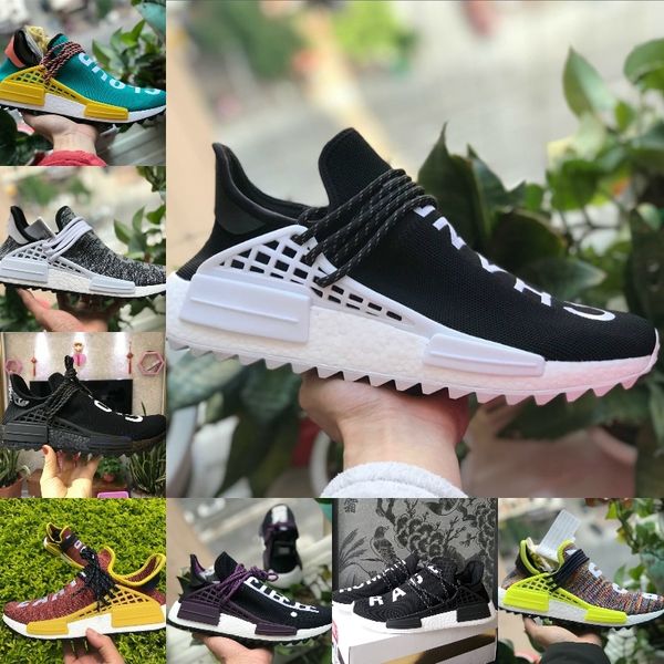 

2021 new nmd human race pharrell williams men women running designers shoes nmds black white primeknit sports sneakers e59