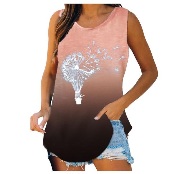 

women's tanks & camis fashion summer letter print o neck sleeveless casual t-shirt tank lady loose vest poleras mujer, White