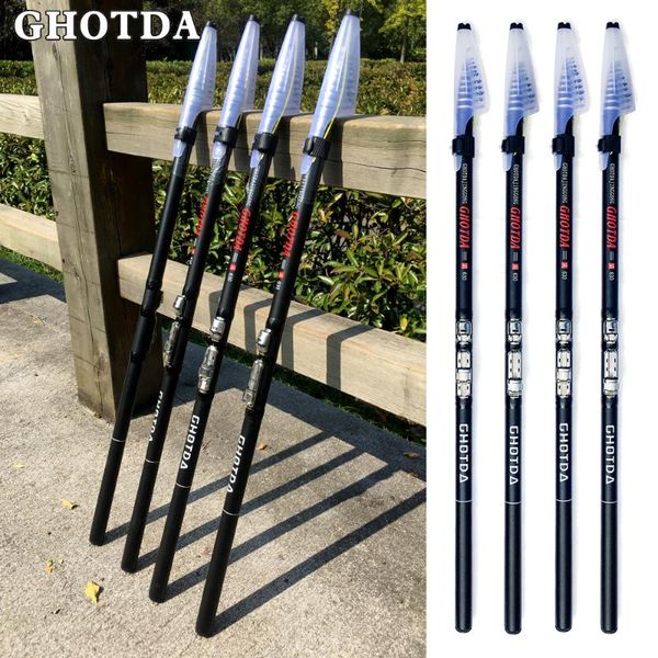 

carbon fiber spinning fishing rod rock carp feeder travel boats sea pesca 2.7-6.3m boat rods
