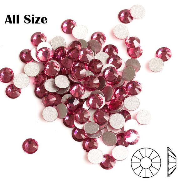 

2058nohf rose color diy strass all sizes non fix nails crystal rhinestones flatback nail art decorations, Silver;gold