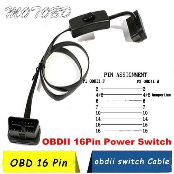

diagnostic tools 2021 male to female connector obd obd2 16pin power switch tool lenght 60cm on/off save for elm327