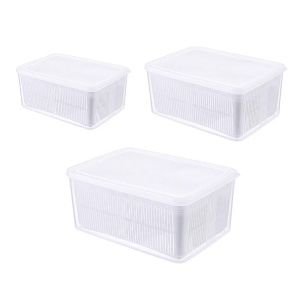 

storage bottles & jars p8de retractable kitchen box drain basket refrigerator keep fresh case