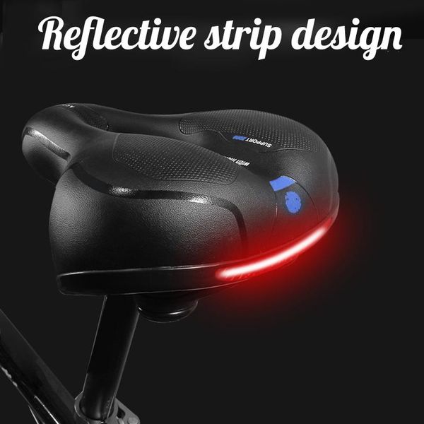 

bike saddles reflective absorbing hollow saddle mtb bicycle seat breathable rainproof cycling road mountain cyxling accessory #t2q