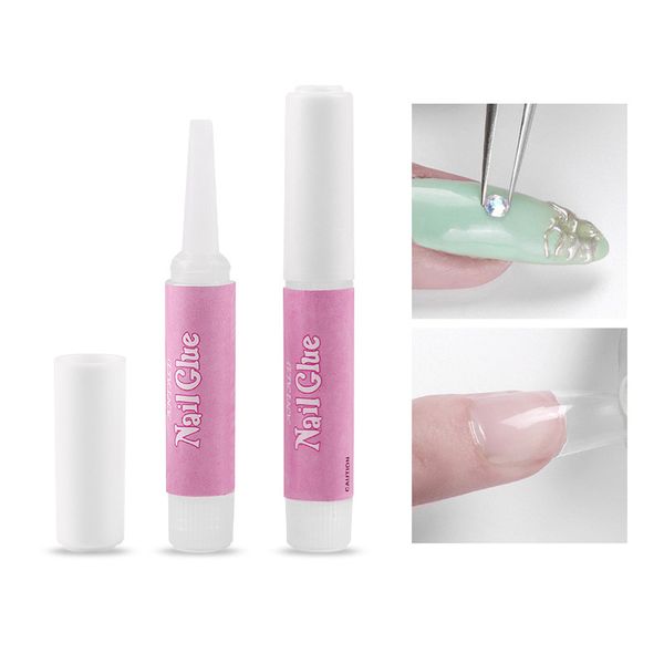 2g Cola para Unhas de Secagem Rápida Para UV Acrílico Dicas Manicure Decoração Nail Art Salon Ferramentas para Unhas