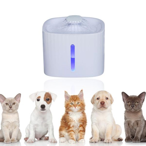 

pet drinking fountain led luminous visual automatic water circulation dog watering machine products cat bowls & feeders