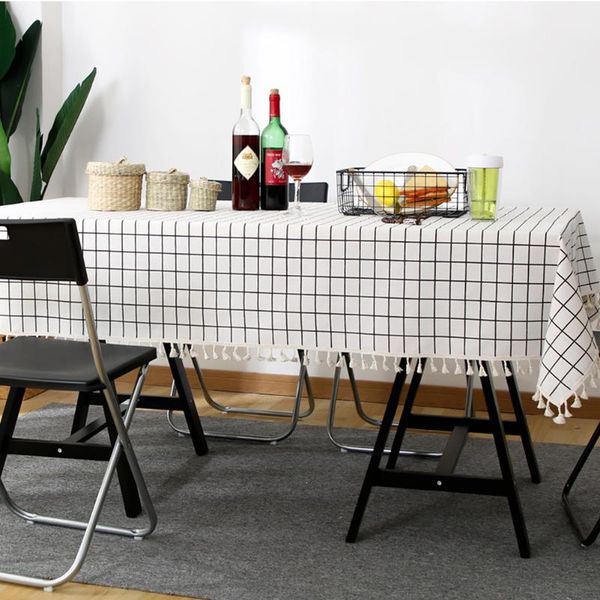 

table cloth printed party picnic nordic style with tassels tabledinning home decoration patio scratchproof kitchen anti dust
