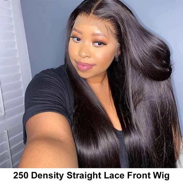 

lace wigs transparent 4x4 5x5 6x6 closure wig human hair 250 density bone straight front for women, Black;brown