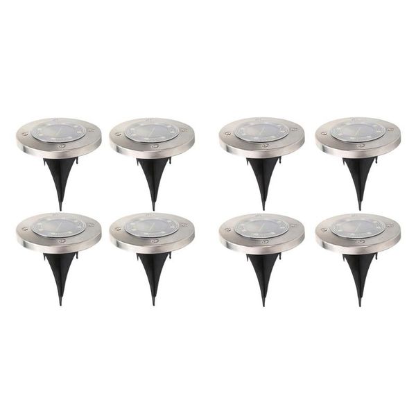 

4pcs 8led solar lawn buried lamp outdoor waterproof yard underground light support drop lamps
