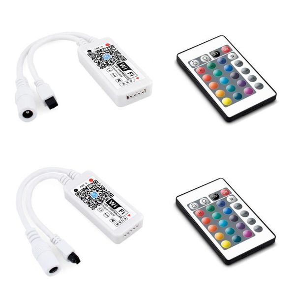 

24key wifi rgb / rgbw led controller mini smart remote control for strip lights with ios android app controllers