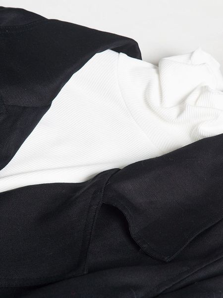 

heavyweight satin silk windbreaker medium length loose thin over the knee jacket women's autumn and winter skirt 2021, Black