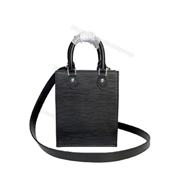 

ladies small totes mini sac plat detachable shoulder strap double handle bag leather crossbody designer classic water ripple wallet chain l0