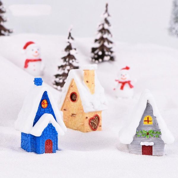 

christmas decorations decoration house candy color snow unique resin craft kid toys gift ornament year