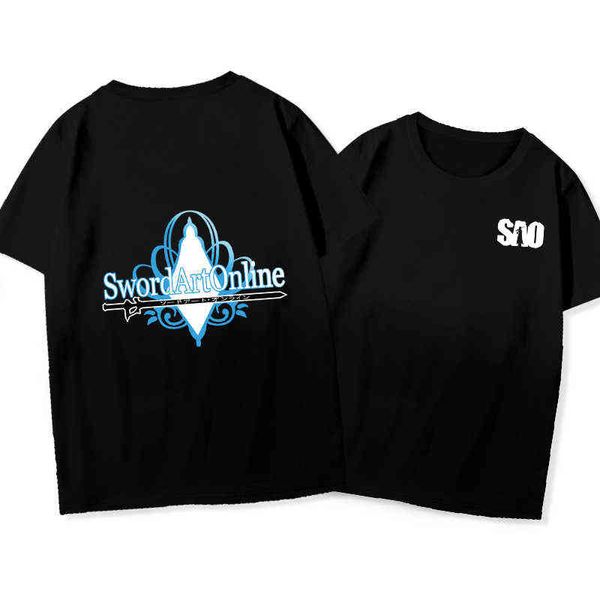 Anime Sword Art Online T-Shirt Plus Size Tops Tees Sommer Tops Kirito Herren Cosplay T-Shirt Streetwear T-Shirt Jungen Kleidung G220223
