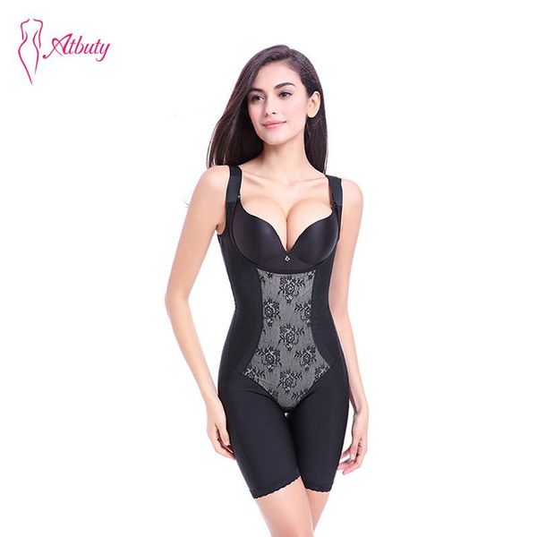 

women's shapers atbuty bulifter tourmaline body thign trimmer black bodysuit belly control waist slimming fajas full bodyshaper nbw1491, Black;white