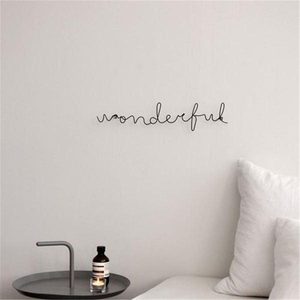 

living room ins metal ornaments simple words wall hanging decorative shelf kids nordic bedroom decoration home cafe decor for other