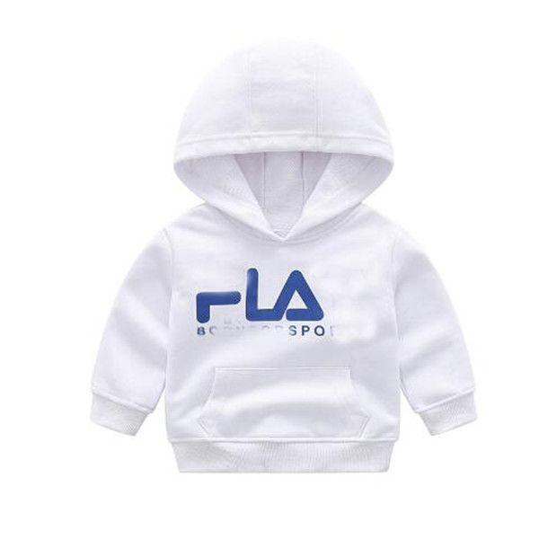 Kinderkleidung weißer Hoodie 2022 Frühling und Herbst neue Mädchen Baumwolle Kinderjacke Jungen Casual Tops Baby Kapuzenshirt