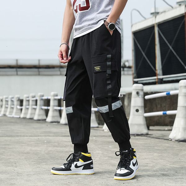 

men's pants black hip hop cargo streetwear fashion male joggers sweatpants casual harem trousers summer harajuku clothing s0nc