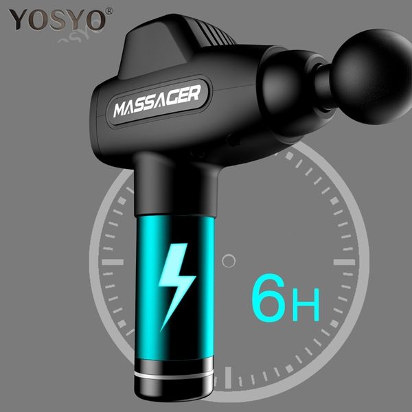 

24v massage gun fascia gun neck massager vibration fitness equipment noise reduction design electric massager relax muscle 210323