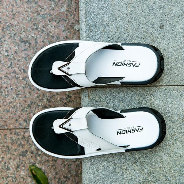 

slippers ete sandel slapi vietnam sandalias sandles de bulk sandales men rasteira homme heren herren bain couro genuine leather soft for, Black