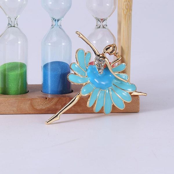 

pins, brooches beadsland alloy inlaid rhinestone brooch ballerina modeling fashionable high-end clothing accessories pin woman gift mm-890, Gray