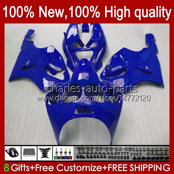 Bodywork Blue Blue Blue Body para Kawasaki Ninja ZX-750 ZX7R ZX750 ZX 7 R ZX 750 28HC.153 ZX 7R 1996 1997 1998 1999 2000 2001 2002 2003 ZX-7R 96 97 99 99 00 01 02 03 Fairing OEM