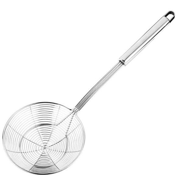 

colanders & strainers 1pcs kitchen gadgets stainless steel fried food fishing oil scoop tools oval fine mesh pot strainer