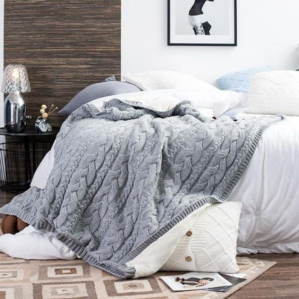

blankets yiruio brand winter warm soft sherpa fashion design travel wearable knitted fleece blanket thick bedspread for bed sofa