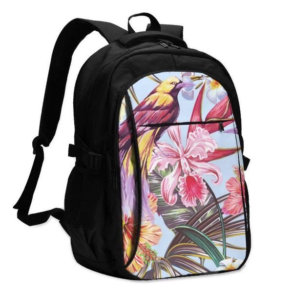 

backpack 2021 lapusb the bird words magic travel male women leisure