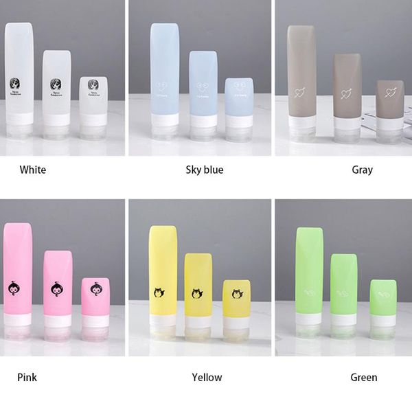 

storage bottles & jars travel squeeze lotion bottle set cosmetic container shower gel shampoo refillable portable soft silicone sub-bottle