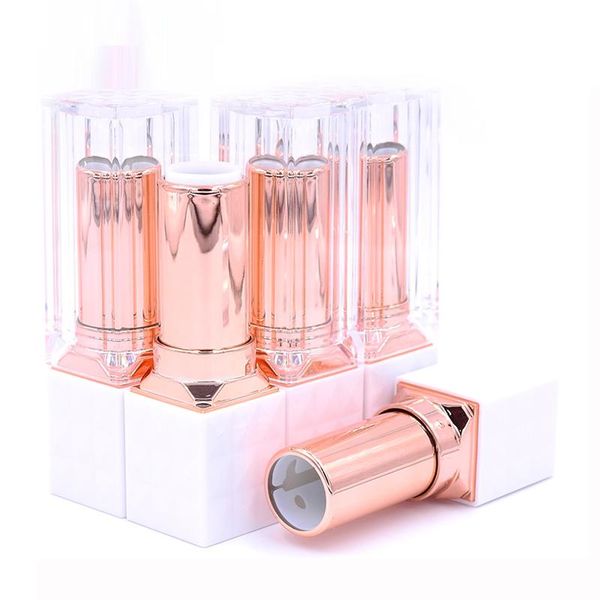 

10/20/50/80pcs rose fold inner round tube clear lipstick pipe shell diy cosmetic lip container packaging storage bottles & jars