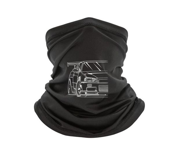 

scarves 2021 fashion 100% cotton japan classic car skyline r34 jdm tuner apparel turbo gt-r automotive t-scarf tee scarf, Blue;gray