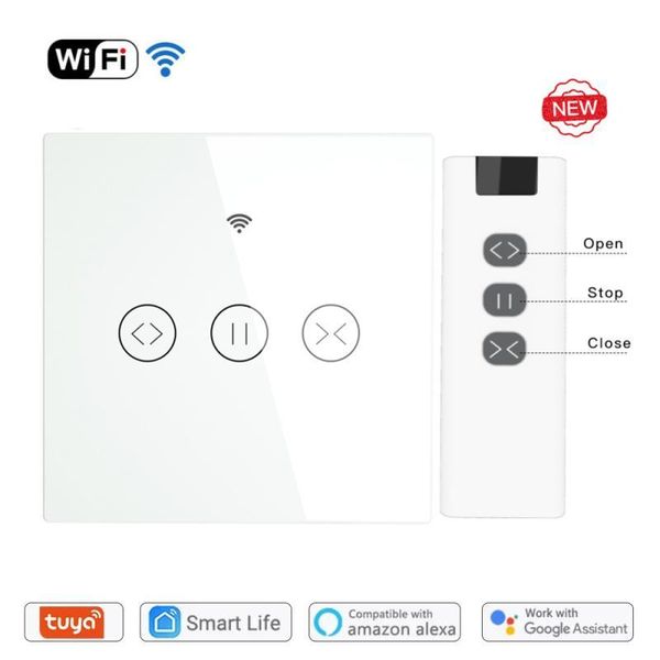 

smart home control rf wifi touch curtain blinds roller shutter switch tuya life app remote control,work with alexa echo google