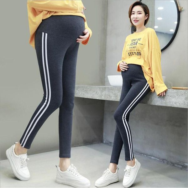 

maternity bottoms pregnant women autumn casual elastic waist belly legging winter clothes thickening pregnancy trousers clothing x140, White