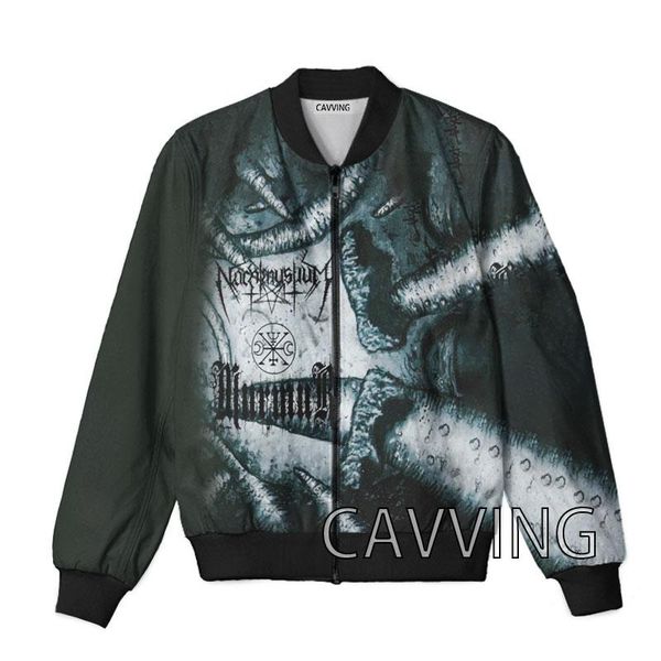 

men's jackets cavving 3d printed nachtmystium-rock zipper bomber men overcoat mens coat zip up for women/men, Black;brown