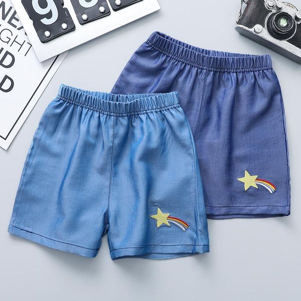 

shorts children denim 2021 summer boys beach for kids cartoon girls pants teenager, Black