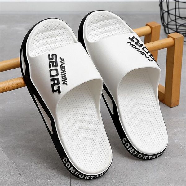 

slippers flip flops for men shoes summer outdoor beach casual male breathable fashion lovers slides chinelo, Black