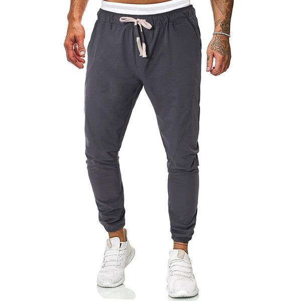 

men's pants m-4xl plus size men solid ankle-length mens sweatpants hip hop males streetwear sweatpant arrival 2021, Black