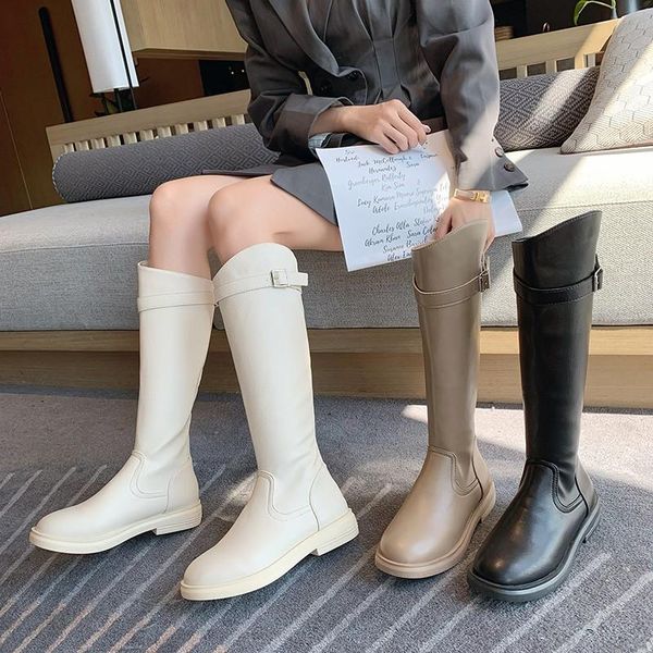 

boots 2022 fashion autumn winter warm fur knee women zip thigh high woman shoes platform, Black