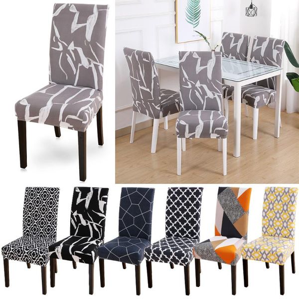 

chair covers 1/2/4pcs printed cover elastic seat stretch banquet el dining room removable washable arm office
