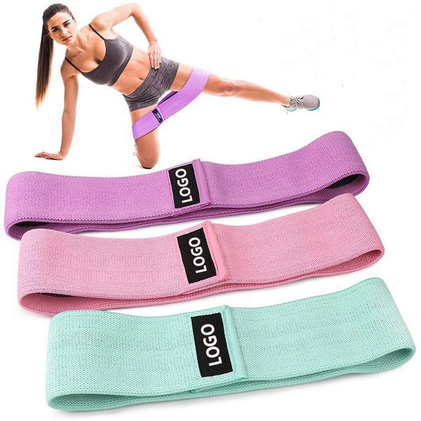 

do-0750 custom logo durable cotton yoga resistance bands exercise fitness hip circle band
