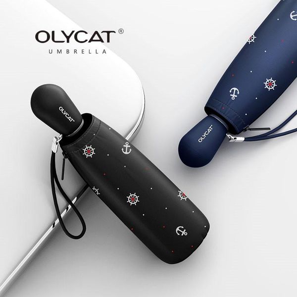 

umbrellas olycat pocket mini anchor style fashion design five-fold sun protection uv resistant ultralight children and women's umbrella