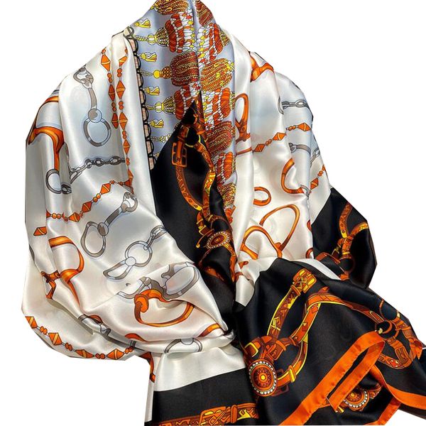 Quadratische Schals Damen Tücher Foulard Kopftuch Damen Schal Bandana Weiblich Hijab Poncho Strand 180*90cm