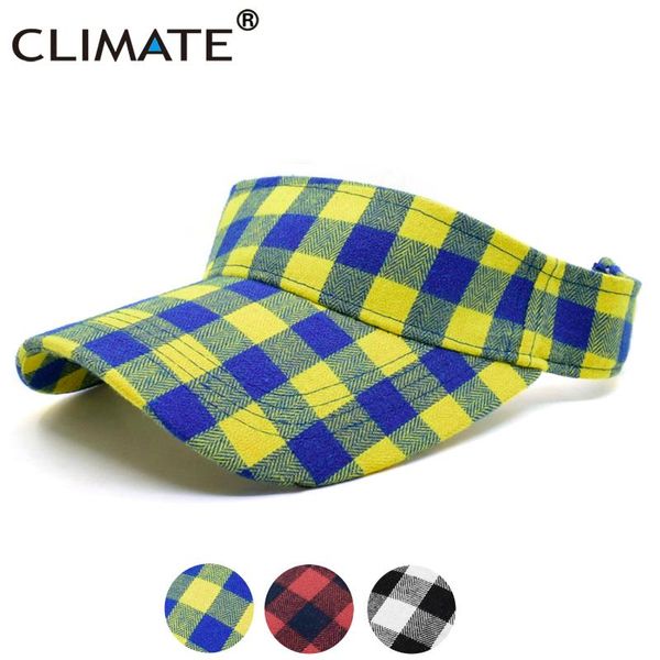

visors klimaat mode zon vizier plaid vissen zomer hoed caps cool vrouw outdoor sport modieuze, Blue;gray