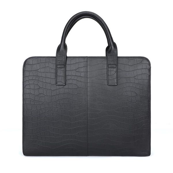 

briefcases fashion embossing leather men briefcase shoulder bag handbag fit for 13inch laptop