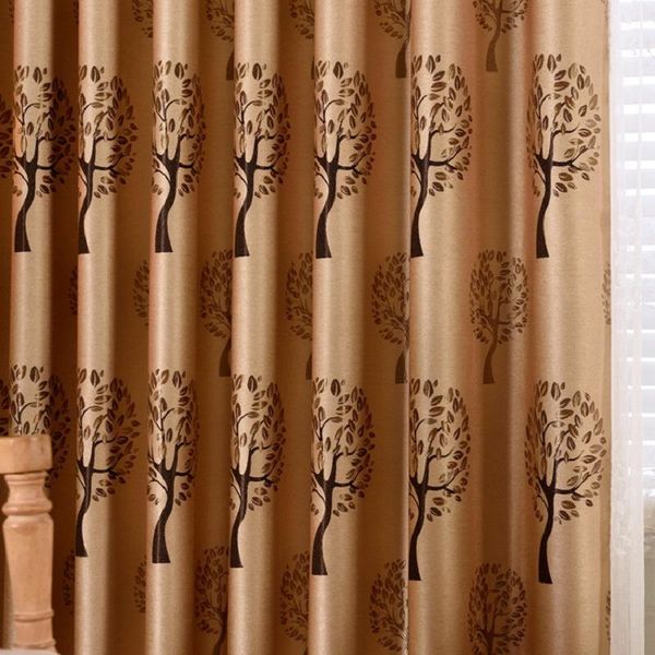 

curtain & drapes european style light luxury exquisite high shading double-sided thickening fortune tree curtains for living room bedroom