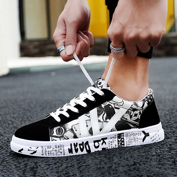 

men shoes breathable sneakers couple flat casual shoes wear-resistant low-running shoes zapatillas mujer zapatillas hombre, Black