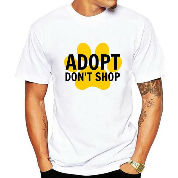 

men's t-shirts adopt dont shop short-sleeve t-shirt men t shirt, White;black